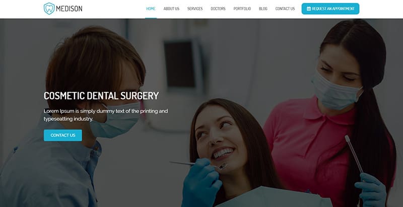 Medison themes wordpress creer site web dentiste