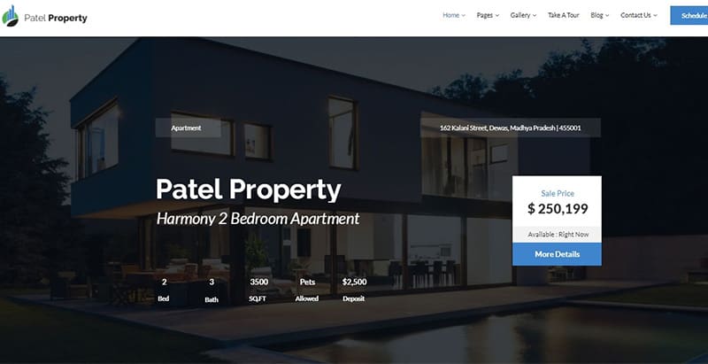 Patel themes wordpress creer site internet agence entreprise immobiliere