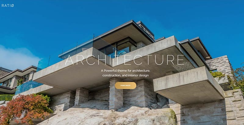 Ratio themes wordpress creer site web architecte cabinet architecture