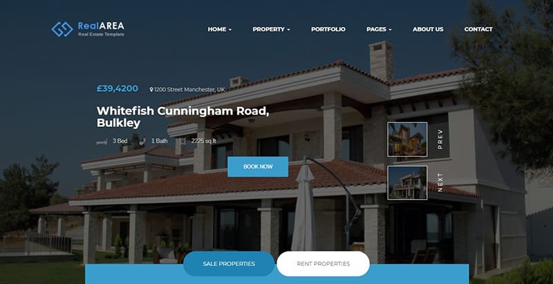 Real area themes wordpress creer site internet agence entreprise immobiliere