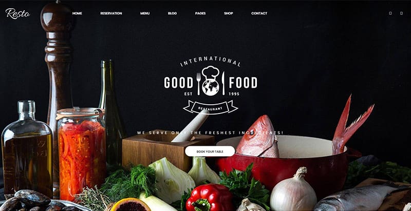 créer un site web de restaurant - Resto