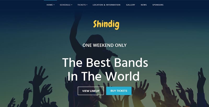 Shindig themes wordpress creer site web divertissement Shindig themes wordpress creer site web divertissement