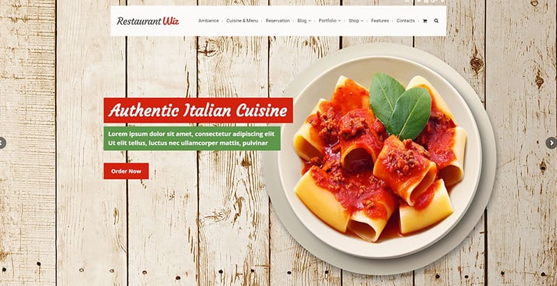 Wiz themes wordpress creer site internet restaurant café resto pizzeria Wiz themes wordpress creer site internet restaurant café resto pizzeria
