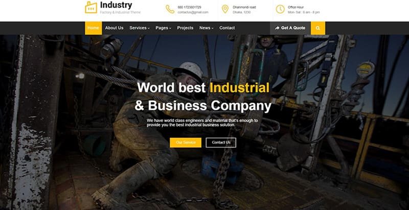 Industry themes wordpress creer site web electricien Industry themes wordpress creer site web electricien
