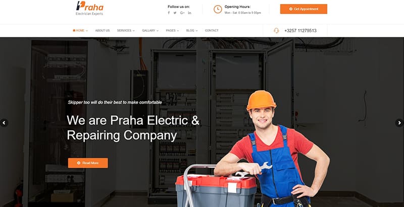Parha themes wordpress creer site web electricien Parha meilleurs thèmes WordPress d'électricien