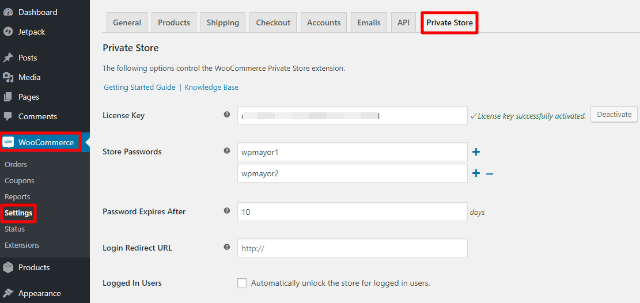 Reglages woocommerce private store Reglages woocommerce private store