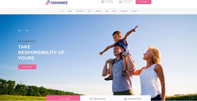 Assurance themes wordpress creer site web entreprise agence industrie
