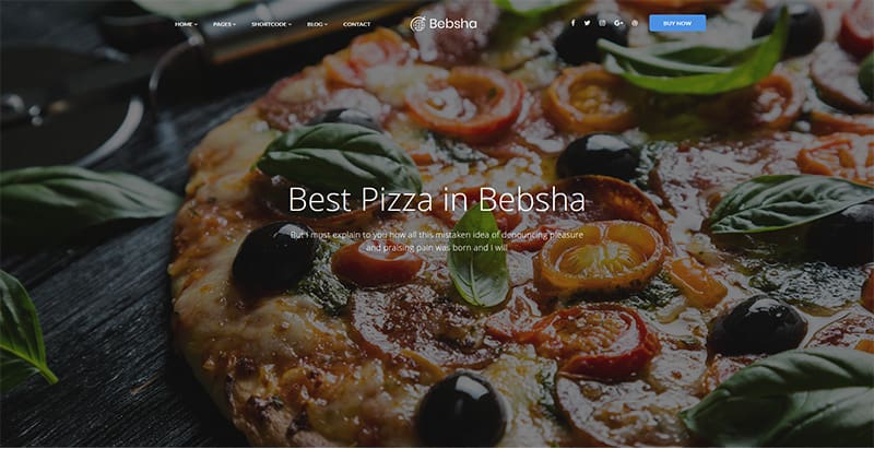 Bebsha themes wordpress creer site internet restaurant salon cafe