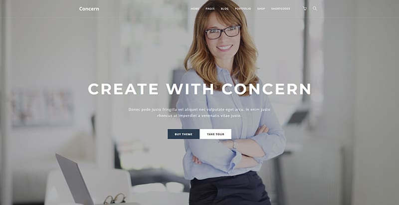 Concern themes wordpress creer site internet freelance