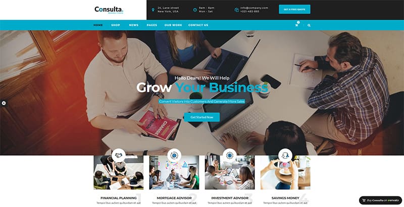 Consulta themes wordpress creer site web entreprise agence industrie