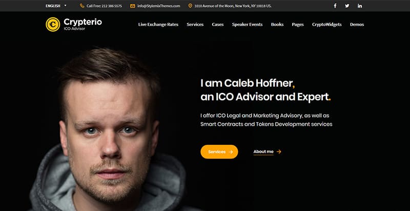 Crypterio themes wordpress creer site web entreprise crypto monnaie devise réer un site web de crypto-monnaies - Crypterio