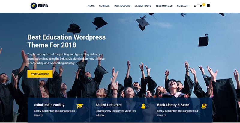 Eikra themes wordpress creer site internet e learning