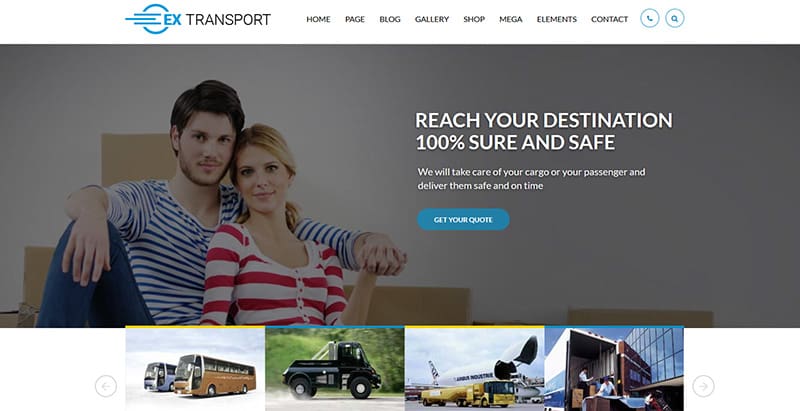Extransport themes wordpress creer site internet entreprise transports