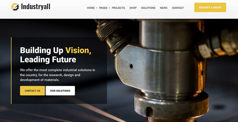 Industryall themes wordpress creer site web entreprise consulting cabinet industrie