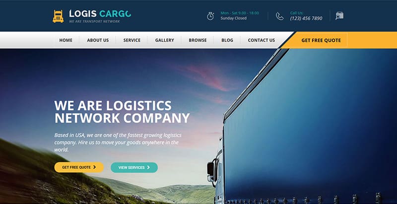 Logiscargo themes wordpress creer site web entreprise logistique