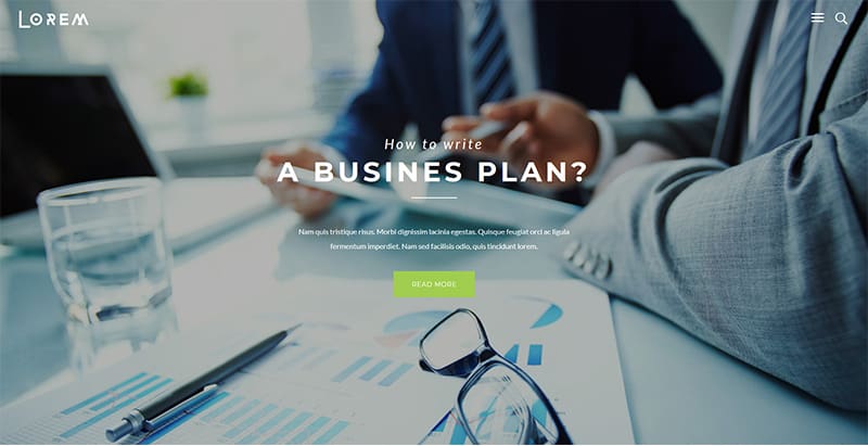 Lorem themes wordpress creer site web entreprise consulting cabinet industrie