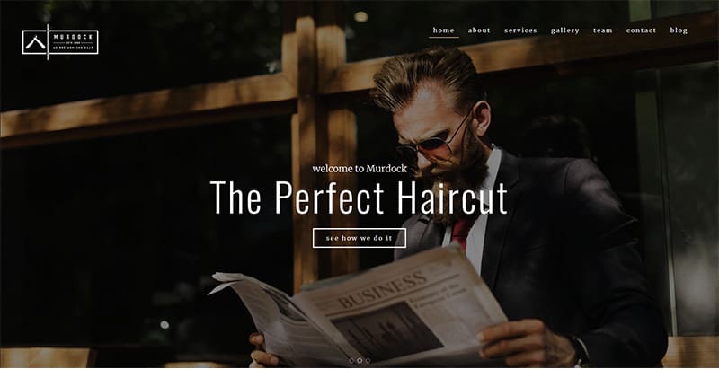 Murdock themes wordpress creer site internet salon coiffure