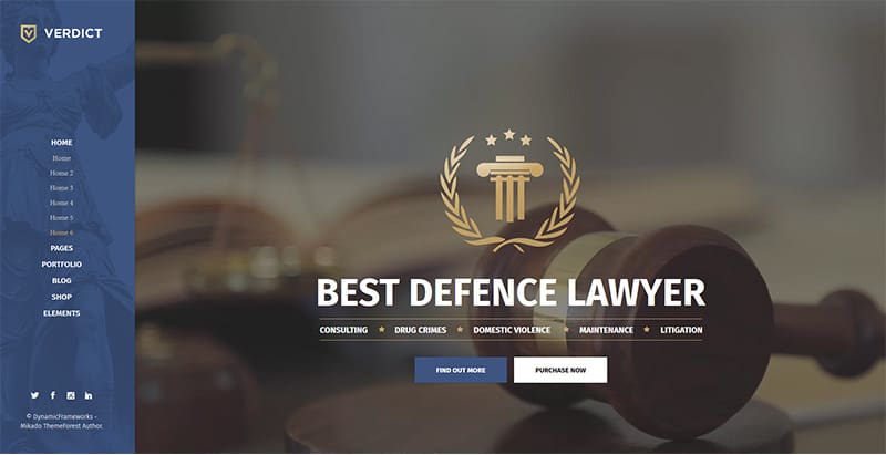 Verdictthemes wordpress creer site web cabinet avocat procureur juge notaire