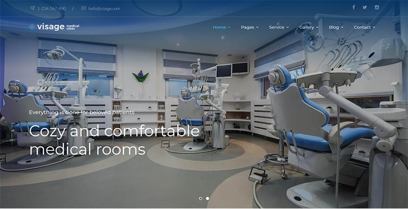 Visage themes wordpress creer site internet clinique hopital Visage - meilleurs thèmes WordPress de clinique de santé