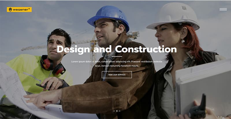 موضوعات Wegener ووردبريس إنشاء هندسة إنشاءات مواقع الويب