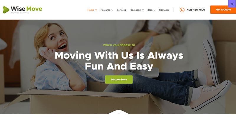 Wise move themes wordpress creer site web entreprise logistique