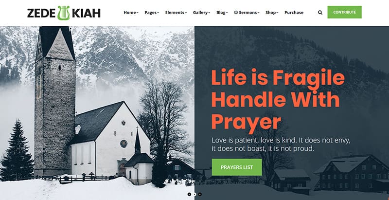 Zedekiah themes wordpress creer site internet eglise religion chapelle thèmes WordPress pour créer un site web d'église - Zedekiah