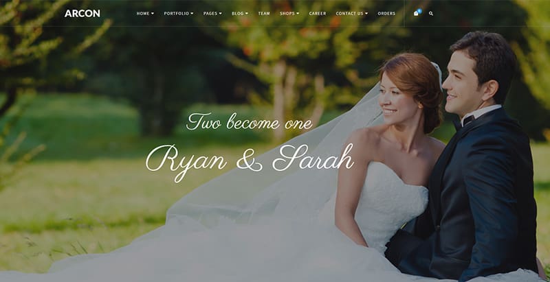 Acron themes wordpress creer site internet mariage fiancialles