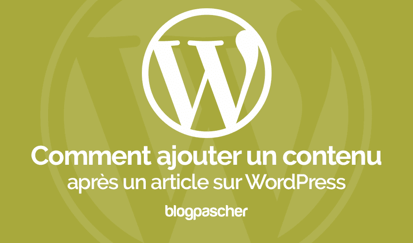 Comment ajouter des widgets personnalisés après publication sur WordPress