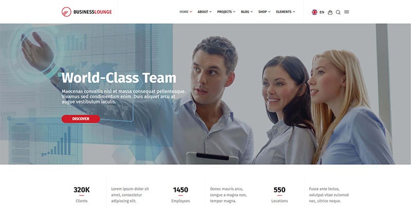 Business lounge themes wordpress creer site internet entreprise business