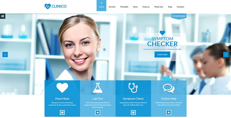 Clinico themes wordpress creer site web hopital clinique dispensaire Clinico themes wordpress creer site web hopital clinique dispensaire