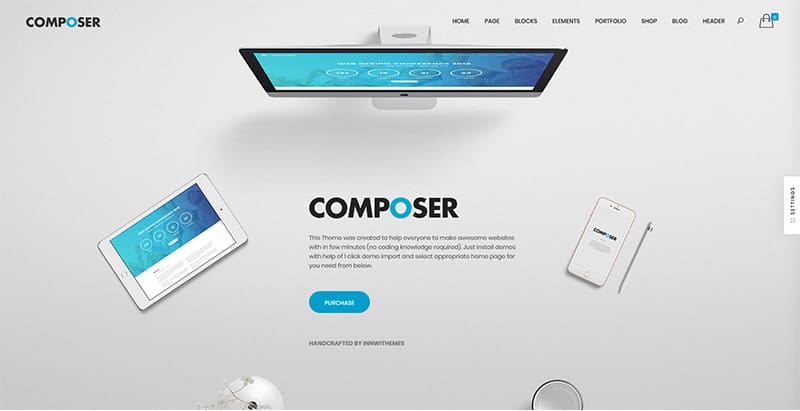 Composer themes wordpress creer site internet entreprise business