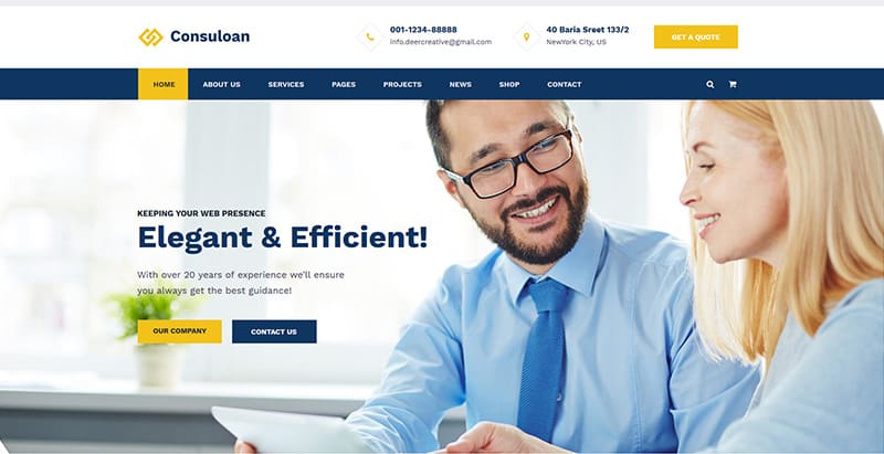 Consuloan meilleurs thèmes WordPress d'entreprise