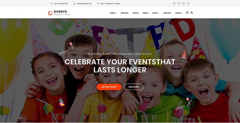 Dvents themes wordpress creer un site internet keynote evenements conférence