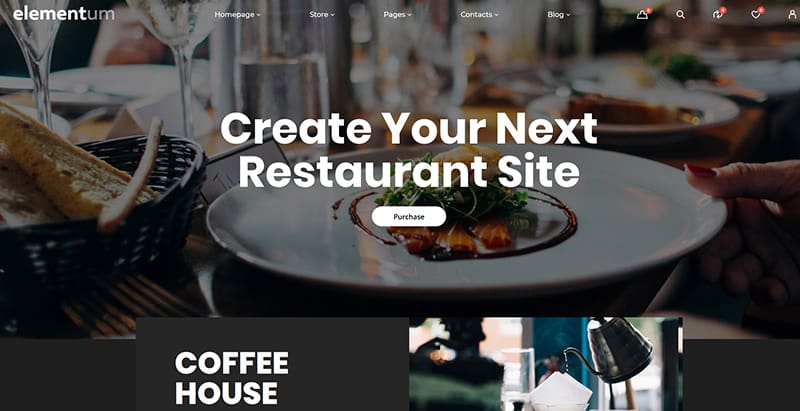 Elementum themes wordpress creer site web restaurant bar lounge Elementum themes wordpress creer site web restaurant bar lounge
