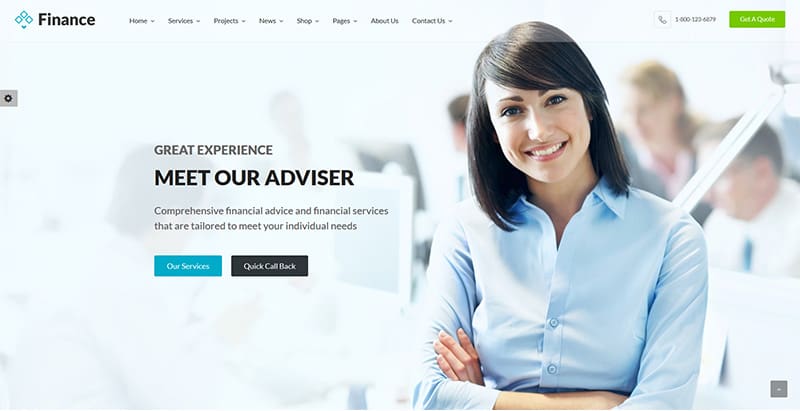 Finance themes wordpress creer site web agence financiere entreprise