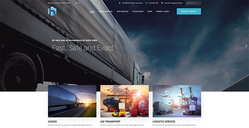 Handel themes wordpress creer site web agence entreprise transports Handel themes wordpress creer site web agence entreprise transports