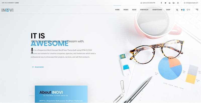 Inovi themes wordpress creer site web entreprise startup fab lab