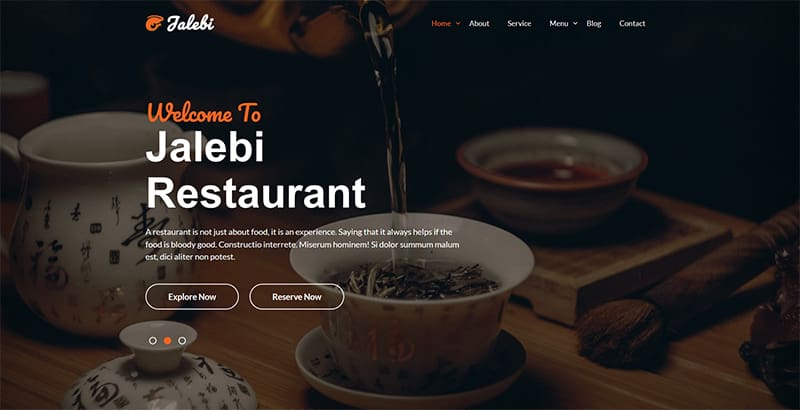 Jalebi themes wordpress creer site internet restaurant pub snack café