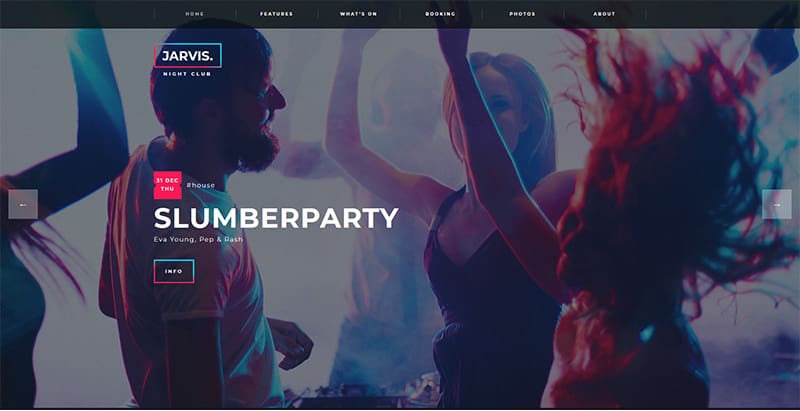 Jarvis themes wordpress creer un site internet keynote evenements conférence