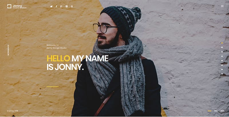 Jonny themes wordpress creer site web agence creative photographie Jonny themes wordpress creer site web agence creative photographie