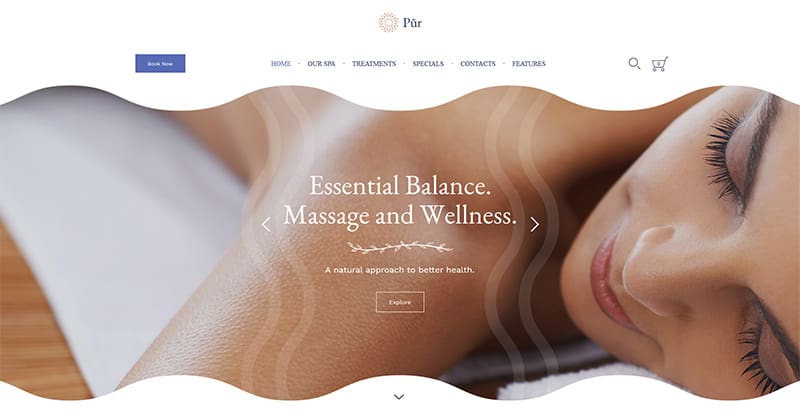Pur themes wordpress creer site web vente produits beaute thèmes WordPress pour créer un site web de spa - Pur