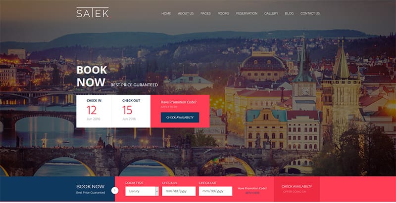 Satek themes wordpress premium creer site web hotel motel Satek themes wordpress premium creer site web hotel motel
