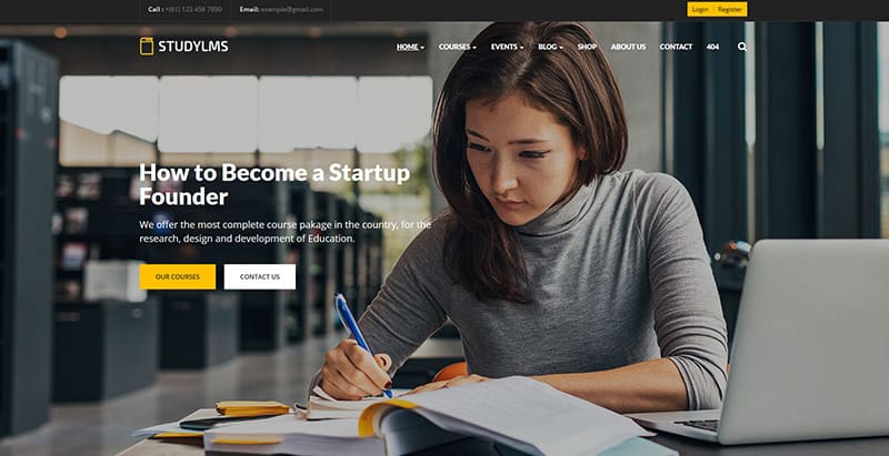 Studylms themes wordpress creer site internet educatif e learning education Studylms meilleurs thèmes WordPress d'e-Learning