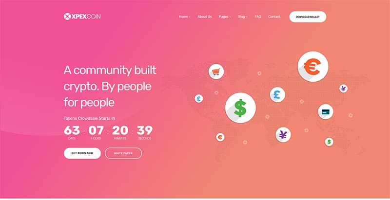 Xpexcoin themes wordpress creer site web entreprise startup fab lab