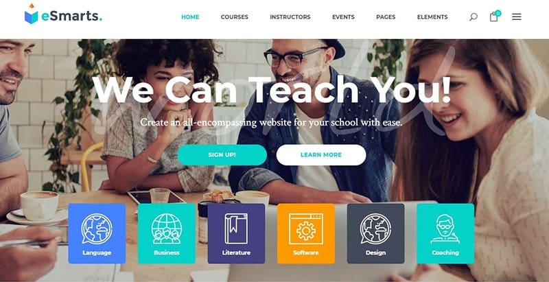 Esmarts themes wordpress creer site web e learning education en ligne