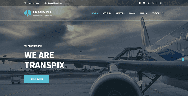 Transpix theme wordpress creer site web entreprise transport logistique Transpix theme wordpress creer site web entreprise transport logistique