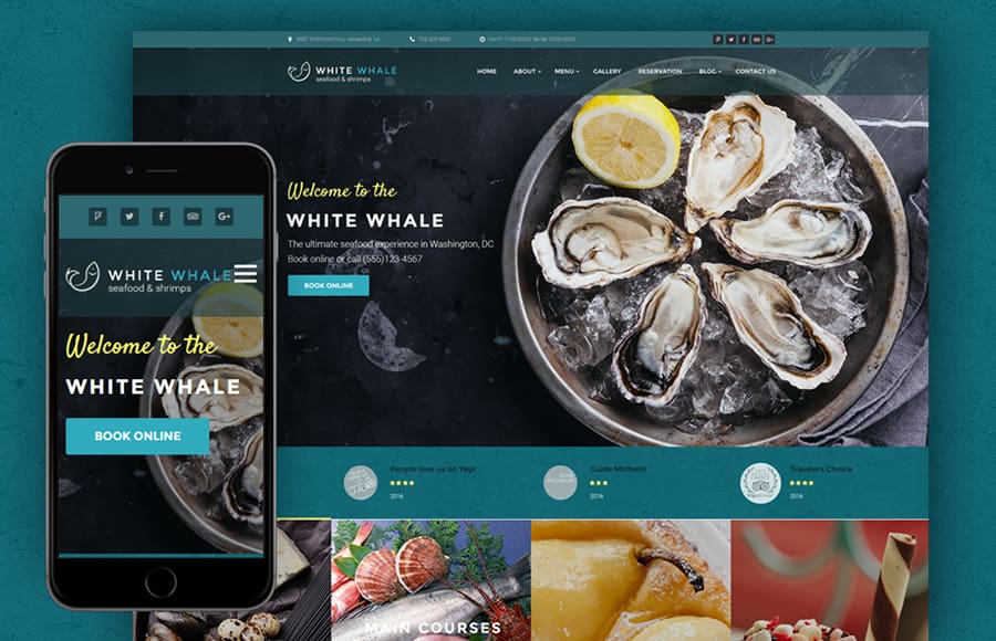 60114 big White Whale - Seafood Restaurant WordPress Theme