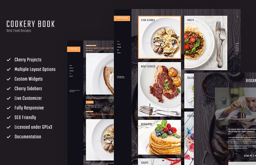 61165 big Recipes WordPress Theme
