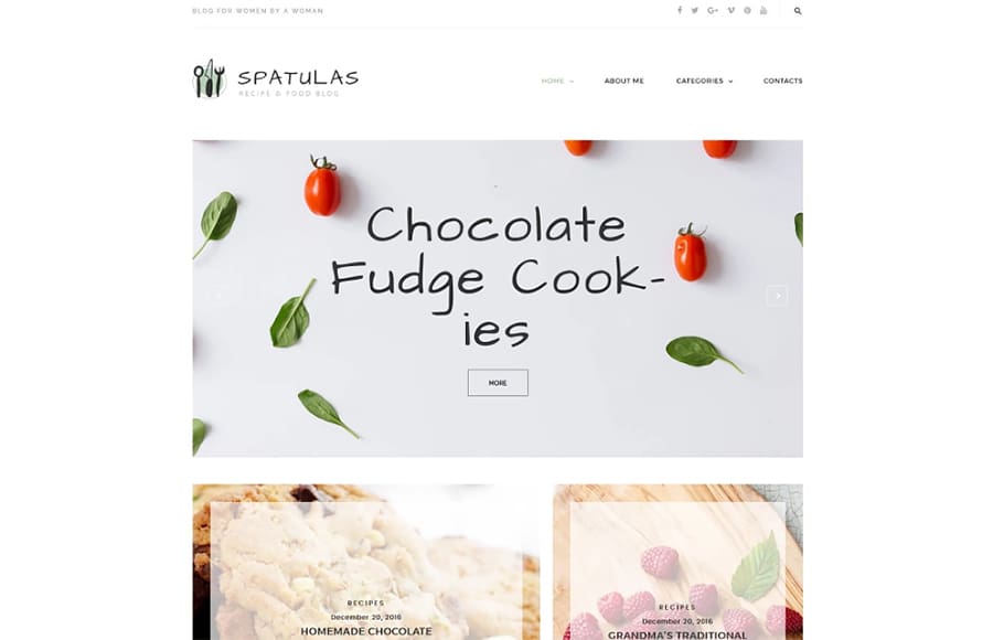63601 big Spatulas - Recipe & Food Blog WordPress Theme