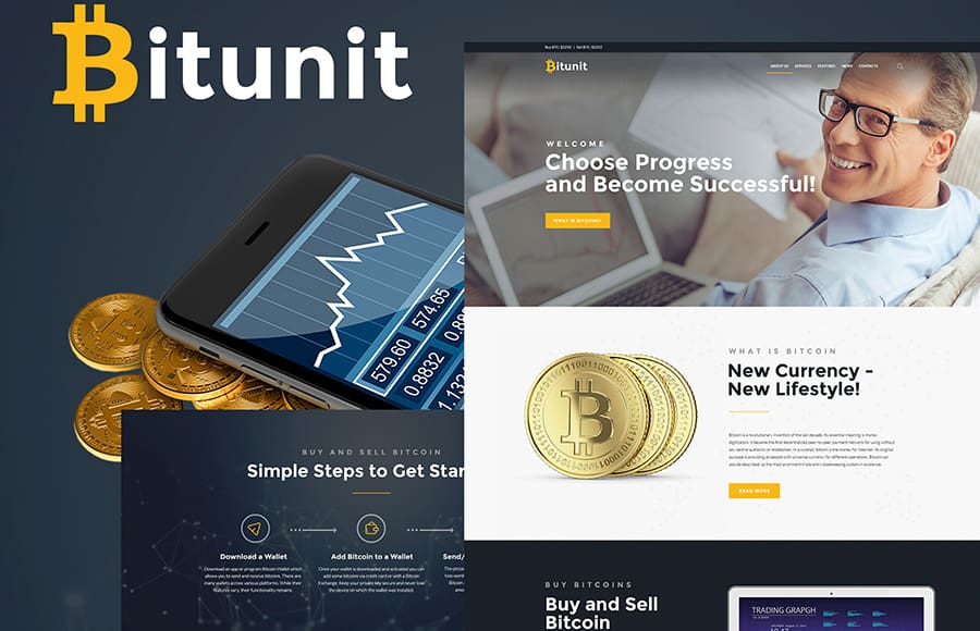 64787 big thème WordPress pour site de crypto-monnaie Bitcoin